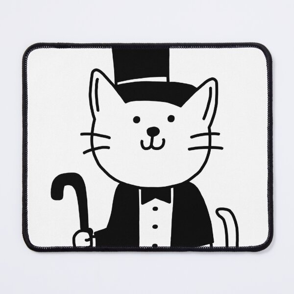 Item preview, Dapper Tuxedo Cat with a Little Top Hat designed and sold by Lyonyx.