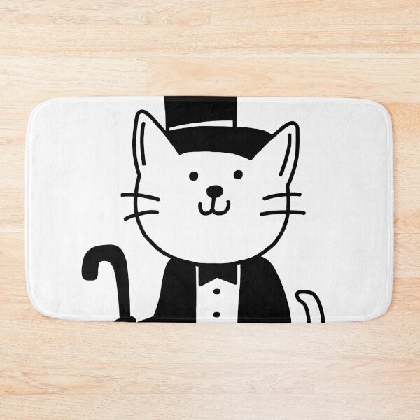 Item preview, Dapper Tuxedo Cat with a Little Top Hat designed and sold by Lyonyx.