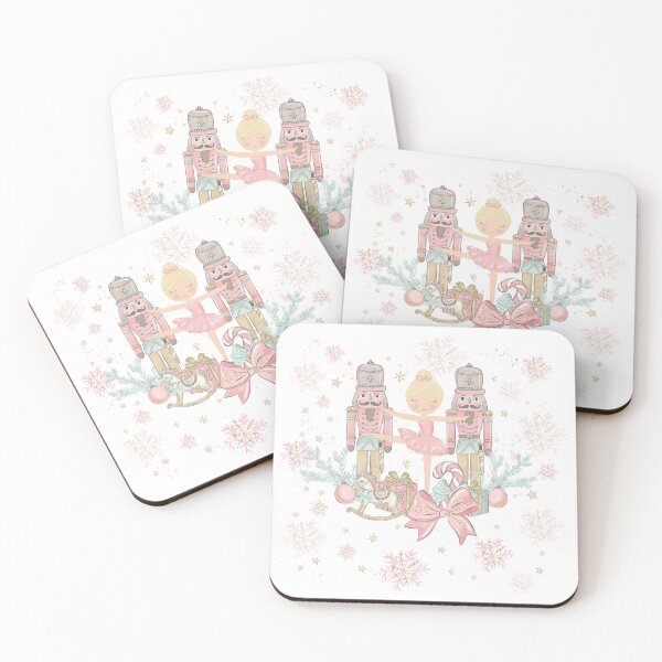 Item preview, Whimsical The Nutcracker Ballet Pink Christmas Blonde Ballerina designed and sold by TheHappyCatStudio.