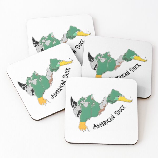 Item preview, American Duck –  America Map Parody north America - SOUTH AMERICA ART designed and sold by Psycho-Crazy.