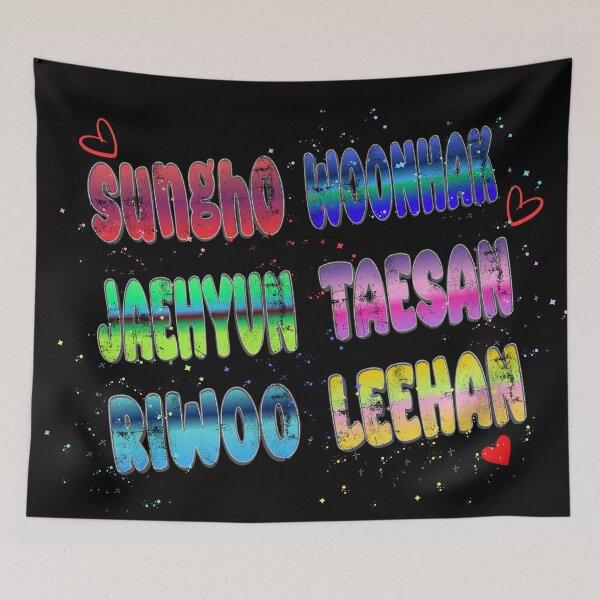 Item preview, BOYNEXTDOOR Member Names Colorful Fanart Design designed and sold by arorar.