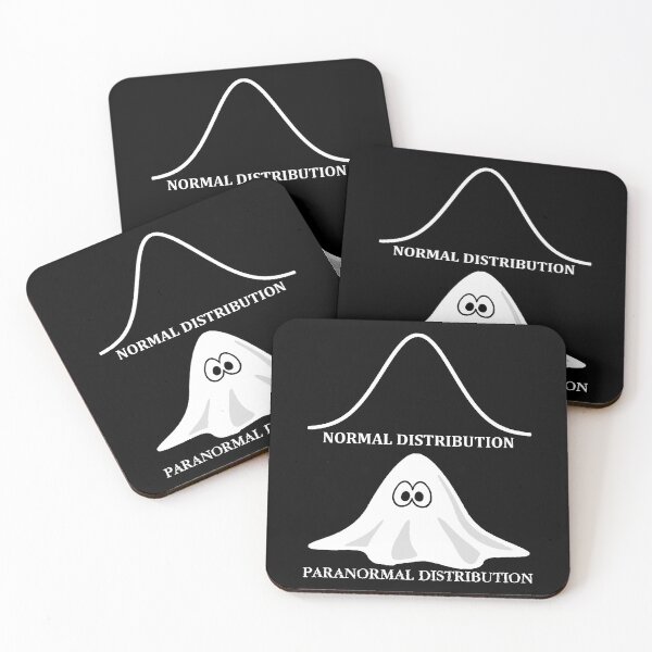 Item preview, Funny Nerdy Normal Distribution Paranormal Distrubution Statistics Stats Math Teacher White Text designed and sold by MathWare MathClips.