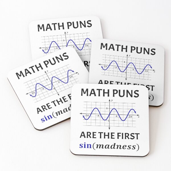 Item preview, Funny Nerdy Math Puns Are the First Sin(Madness) Math Teacher Black Text designed and sold by MathWare MathClips.