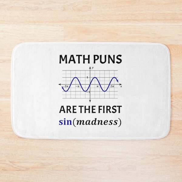 Item preview, Funny Nerdy Math Puns Are the First Sin(Madness) Math Teacher Black Text designed and sold by MathWare MathClips.