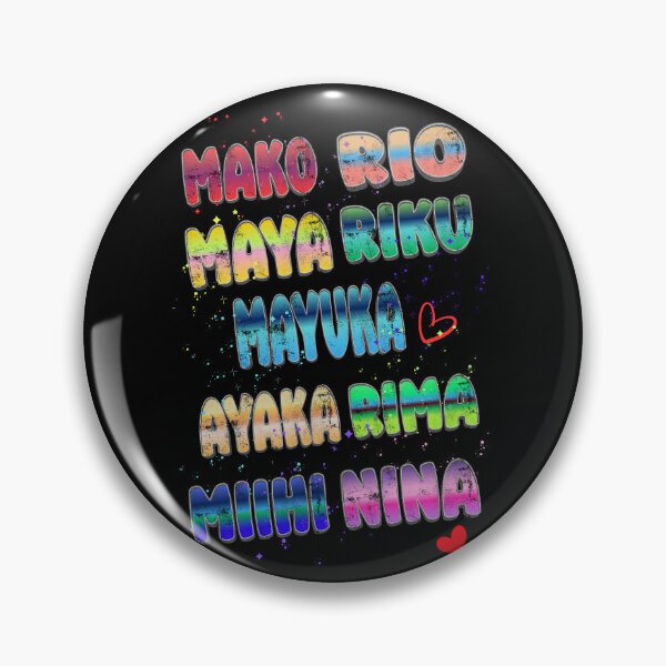 Item preview, NiziU Member Names Colorful K-pop Typography Design designed and sold by arorar.