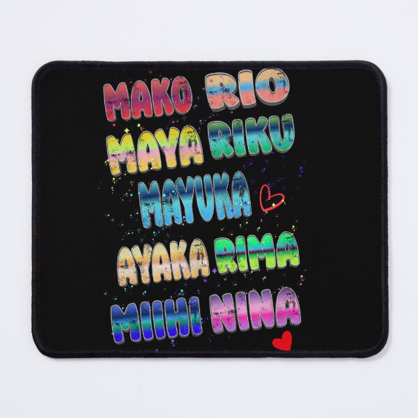 Item preview, NiziU Member Names Colorful K-pop Typography Design designed and sold by arorar.