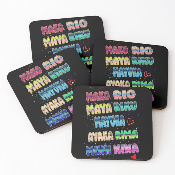 Item preview, NiziU Member Names Colorful K-pop Typography Design designed and sold by arorar.