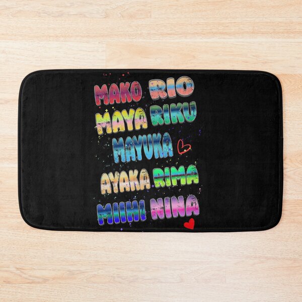 Item preview, NiziU Member Names Colorful K-pop Typography Design designed and sold by arorar.