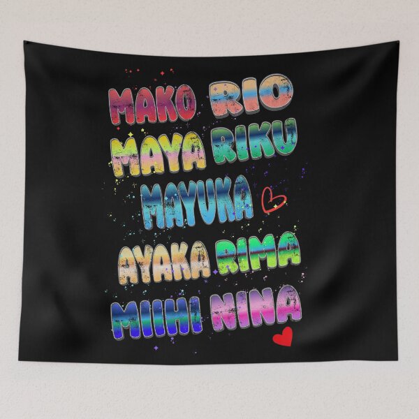 Item preview, NiziU Member Names Colorful K-pop Typography Design designed and sold by arorar.