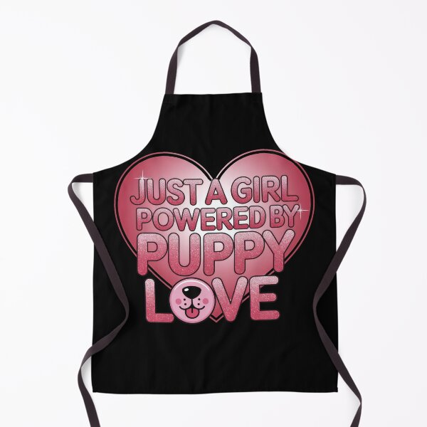 Item preview, Just a Girl Powered by Puppy Love – Cute Dog Quote designed and sold by TextMood.