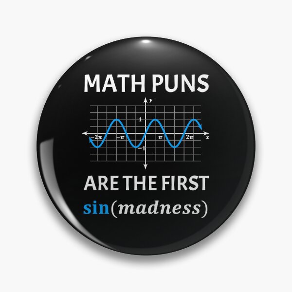 Artikelvorschau, Witzige, nerdige Mathe-Wortspiele sind die erste Todsünde (Wahnsinn) – Mathelehrer, weißer Text entworfen und verkauft von MathWare MathClips.