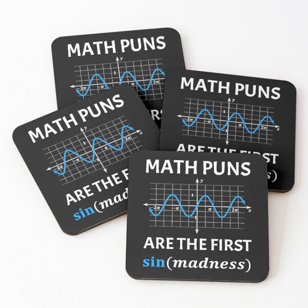 Item preview, Funny Nerdy Math Puns Are the First Sin(Madness) Math Teacher White Text designed and sold by MathWare MathClips.