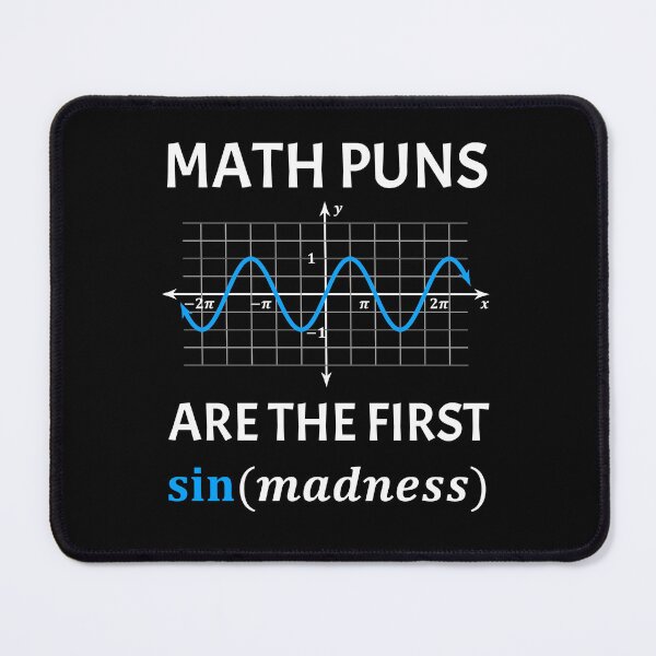 Item preview, Funny Nerdy Math Puns Are the First Sin(Madness) Math Teacher White Text designed and sold by MathWare MathClips.
