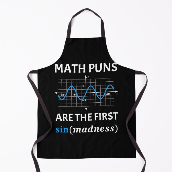 Item preview, Funny Nerdy Math Puns Are the First Sin(Madness) Math Teacher White Text designed and sold by MathWare MathClips.