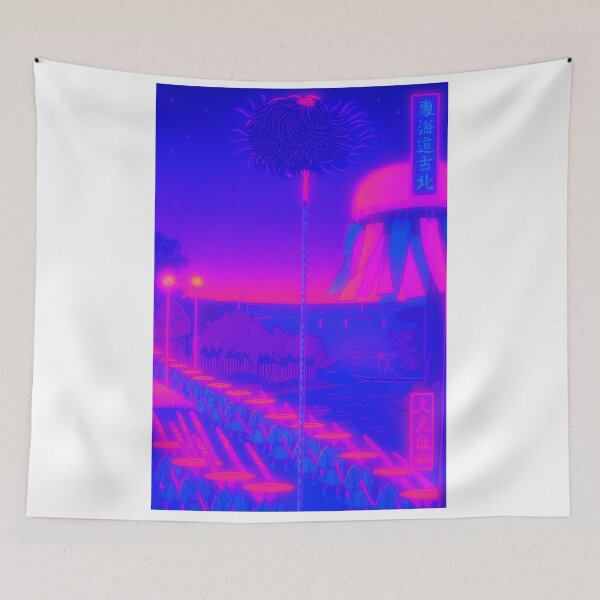 Item preview, Neon Procession at Shibaura: Samurai Journey by the River designed and sold by Neo-Ukiyo-Wave.