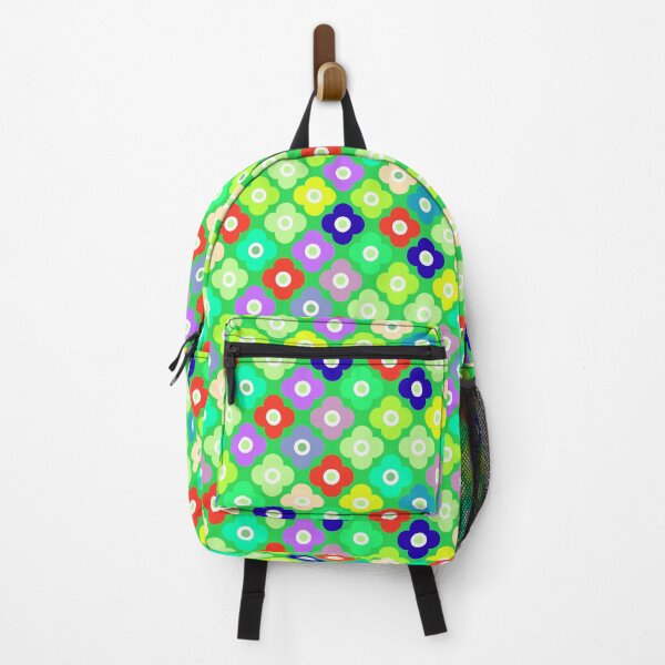 Item preview, Multicolored rustic floral pattern on green designed and sold by fuzzyfox.