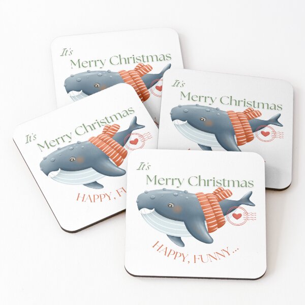 Item preview, Whale ocean blue merry christmas designed and sold by poonzapoon.