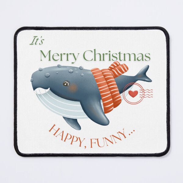 Item preview, Whale ocean blue merry christmas designed and sold by poonzapoon.