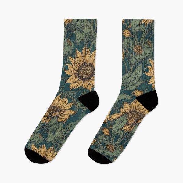 Item preview, Vintage William Morris Style Sunflowers designed and sold by CraftedHome.