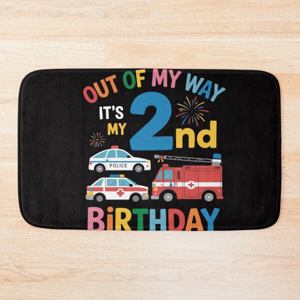 Item preview, Out of my way it's my 2nd birthday Rescue Vehicles Birthday designed and sold by OlafLica.