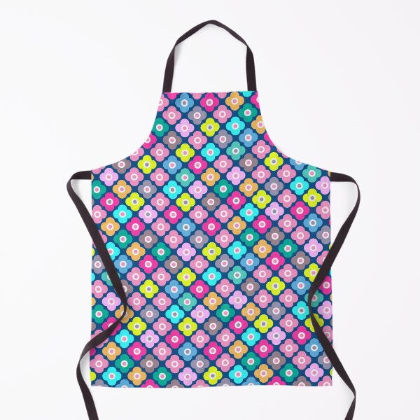 Item preview, Multicolored rustic flower pattern on blue designed and sold by fuzzyfox.