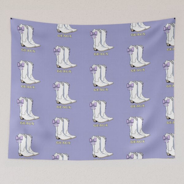 Item preview, Geaux White Cowboy Boots with Bow designed and sold by Screaming-Lemon.