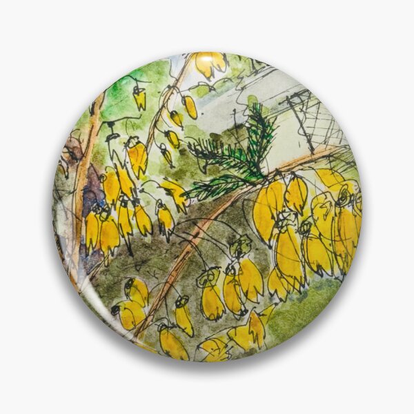 Item preview, A Garden with Bright Yellow Kowhai Flowers designed and sold by Jasbindar Singh.