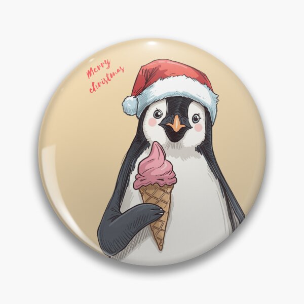 Item preview, Christmas Penguin Eating Ice Cream designed and sold by MoonFishMM.