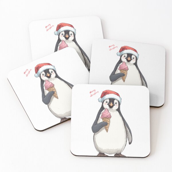 Item preview, Christmas Penguin Eating Ice Cream designed and sold by MoonFishMM.