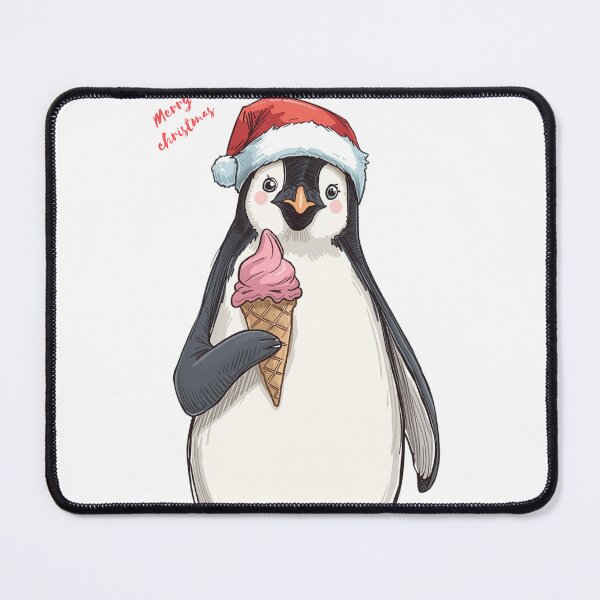 Item preview, Christmas Penguin Eating Ice Cream designed and sold by MoonFishMM.