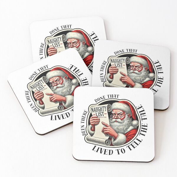 Item preview, Santa's Naughty List Funny Retro Christmas Holiday Design – Been There Done That Lived to Tell the Tale designed and sold by caFUNated.