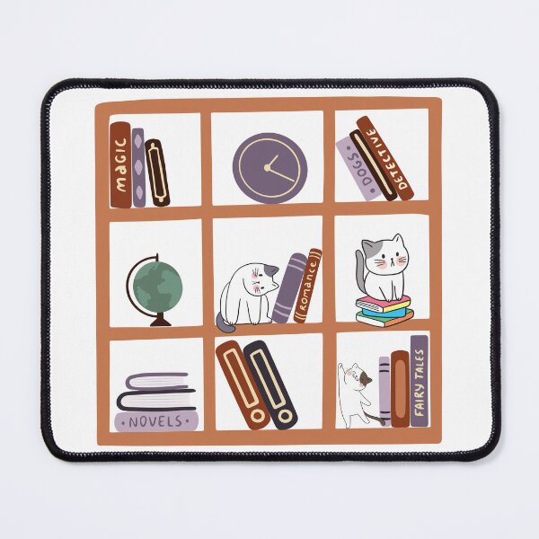 Item preview, Bookish Cat Aesthetic - Cat On A Bookshelf designed and sold by Wiss2Arts.