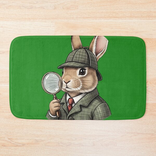 Item preview, Detective Rabbit Funny Investigator Pet Detective designed and sold by SillyPawsStudio.