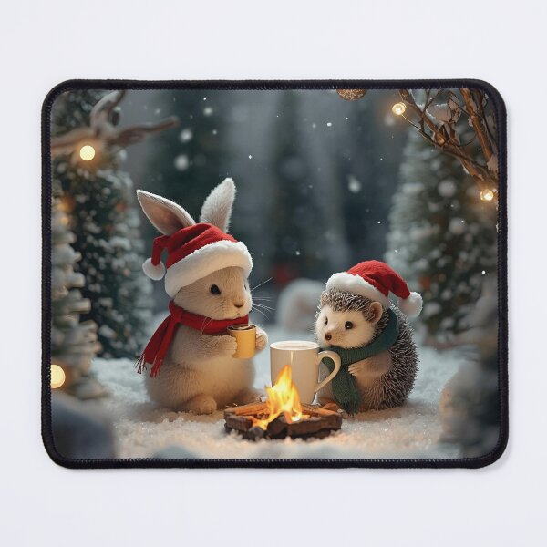 Item preview, Bunny & Hedgehog’s Christmas Campfire designed and sold by WildlifeWhimsy.