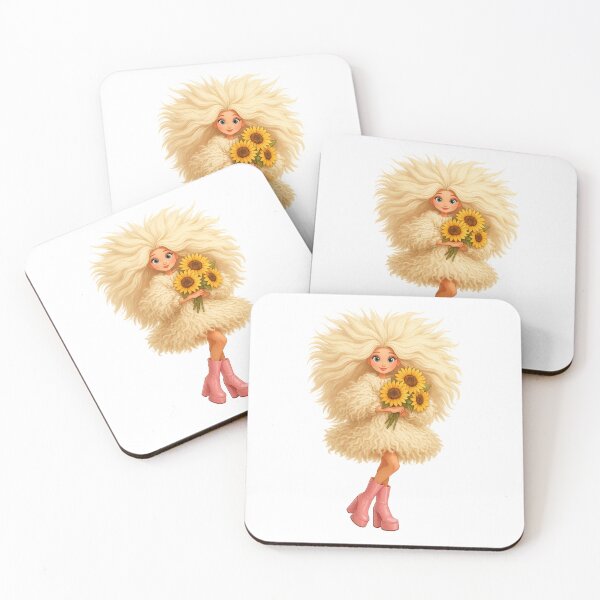 Item preview, Fluffy Coat Girl with Sunflowers designed and sold by farzan-design.