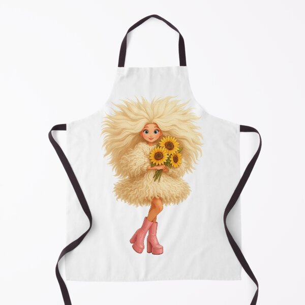 Item preview, Fluffy Coat Girl with Sunflowers designed and sold by farzan-design.