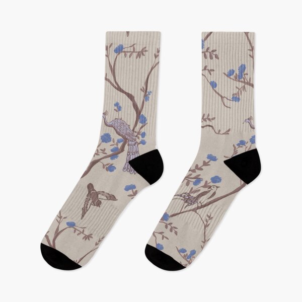 Item preview, Blue Chinoiserie Birds & Blossoms – Elegant Toile-Inspired Repeating Pattern designed and sold by Jenn X Studio.