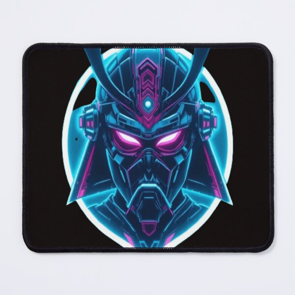 Item preview, Neon Cyber Samurai – Futuristic Japanese Warrior Helmet Art designed and sold by Chic  Artistry.