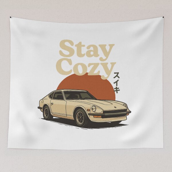 Item preview, Stay Cozy – Retro JDM Classic Car Sunset Design designed and sold by louzza  shop.
