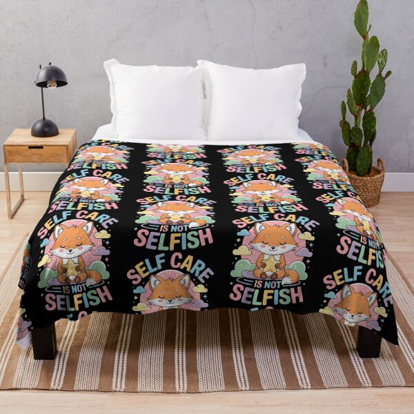 Item preview, Self Care – Kawaii Fox Positive Mental Wellness Motivation designed and sold by Taans-Creation.