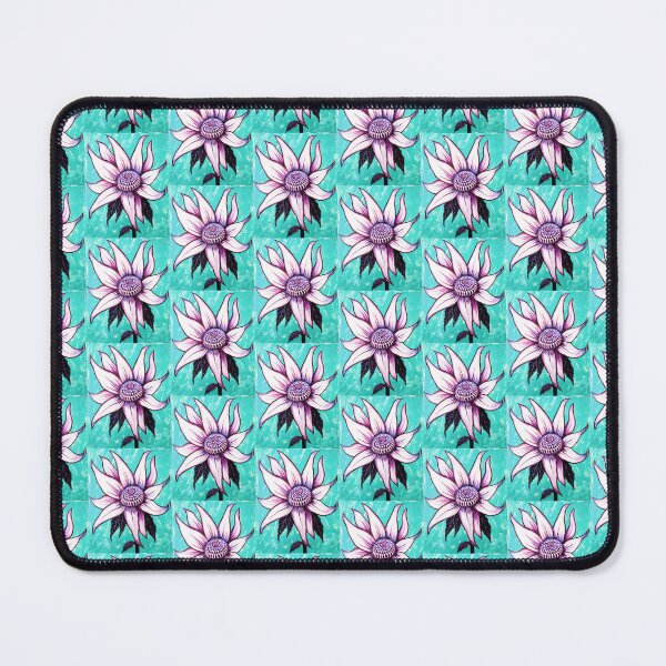 Item preview, Dancing flower on  Aqua Blue designed and sold by Linda Callaghan.