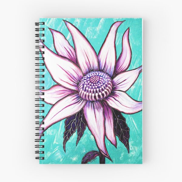 Item preview, Dancing flower on  Aqua Blue designed and sold by Linda Callaghan.