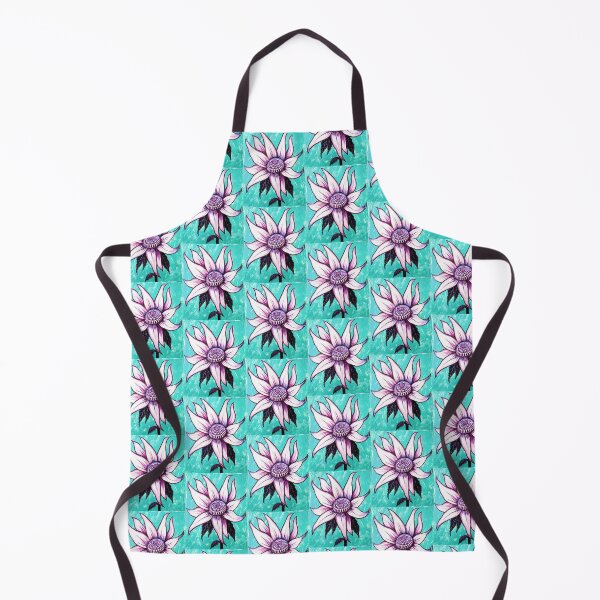 Item preview, Dancing flower on  Aqua Blue designed and sold by Linda Callaghan.