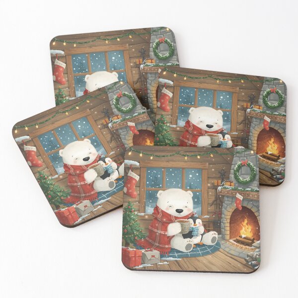 Item preview, Polar Bear & Penguin’s Cozy Christmas Night designed and sold by WildlifeWhimsy.
