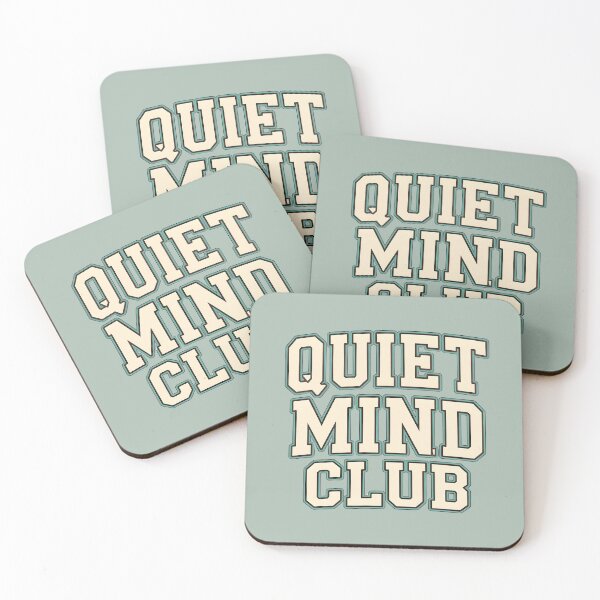 Item preview, Quiet Mind Club – Retro Varsity Typography, Mental Health Aesthetic, Calm Mindfulness Quote, Wellness Lifestyle Design designed and sold by PureBrain.