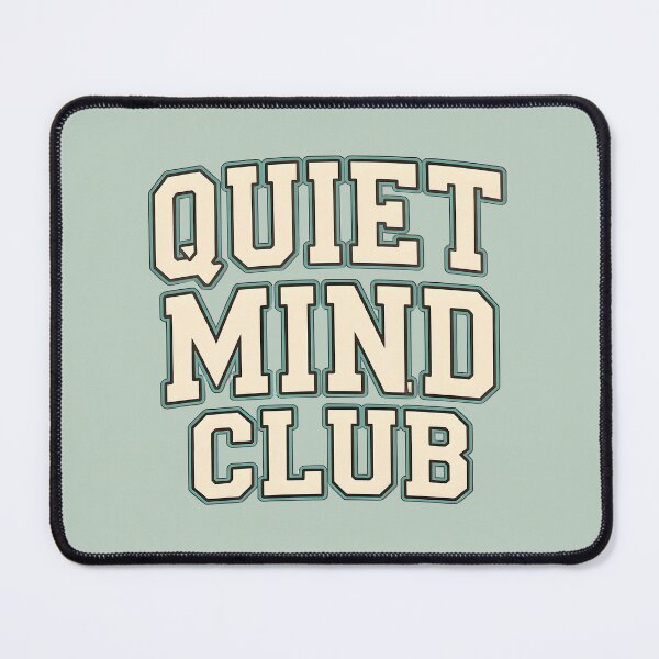 Item preview, Quiet Mind Club – Retro Varsity Typography, Mental Health Aesthetic, Calm Mindfulness Quote, Wellness Lifestyle Design designed and sold by PureBrain.