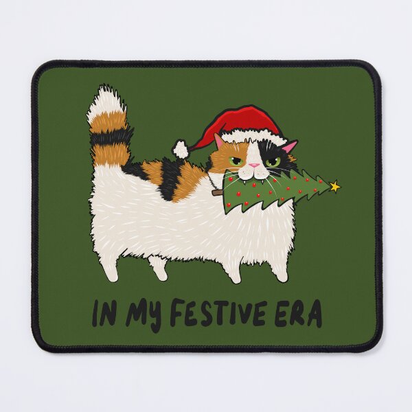 Item preview, In My Festive Era Calico Cat designed and sold by KilkennyCat Art.