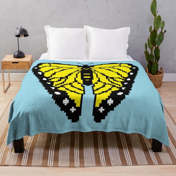 Item preview, Black yellow butterfly pixelated design designed and sold by daniellegeelen.