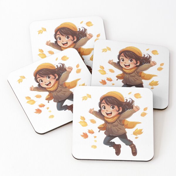 Item preview, Autumn Leaf Jump Girl designed and sold by New-School-Wave.