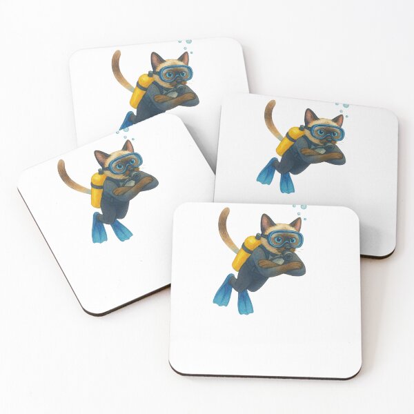 Item preview, Scuba Cat – Cute Underwater Cat Design for Ocean & Adventure Lovers designed and sold by Thanineemedia.
